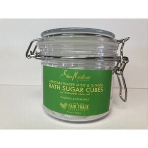 Bath Sugar Cubes Shea Moisture African Water Mint Ginger Soothes 7.5oz